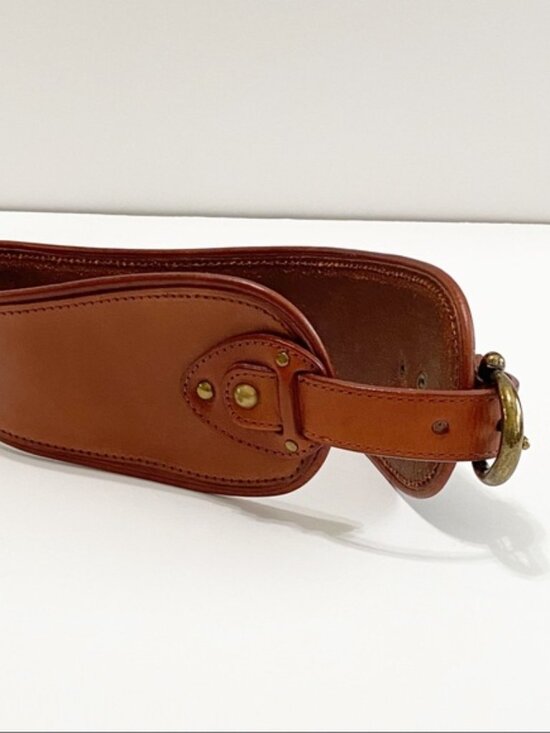 J CREW brown genuine leather belt. Size Small. - Picture 3 of 12